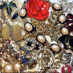 Gold & Silver Vintage Modern Jewelry Lot- 10 PCs luxury designer signed unsigned